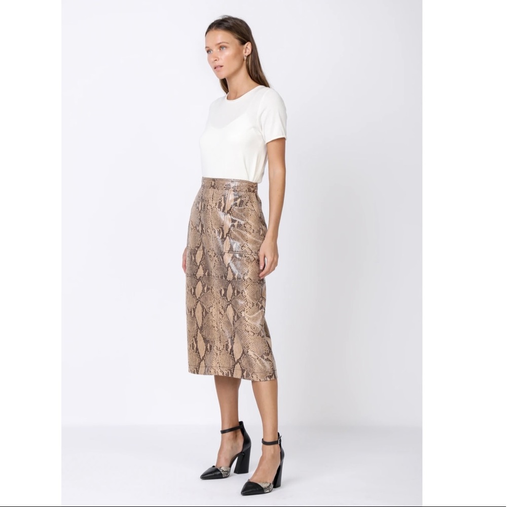 ❤️Current Air Snakeskin Midi Skirt